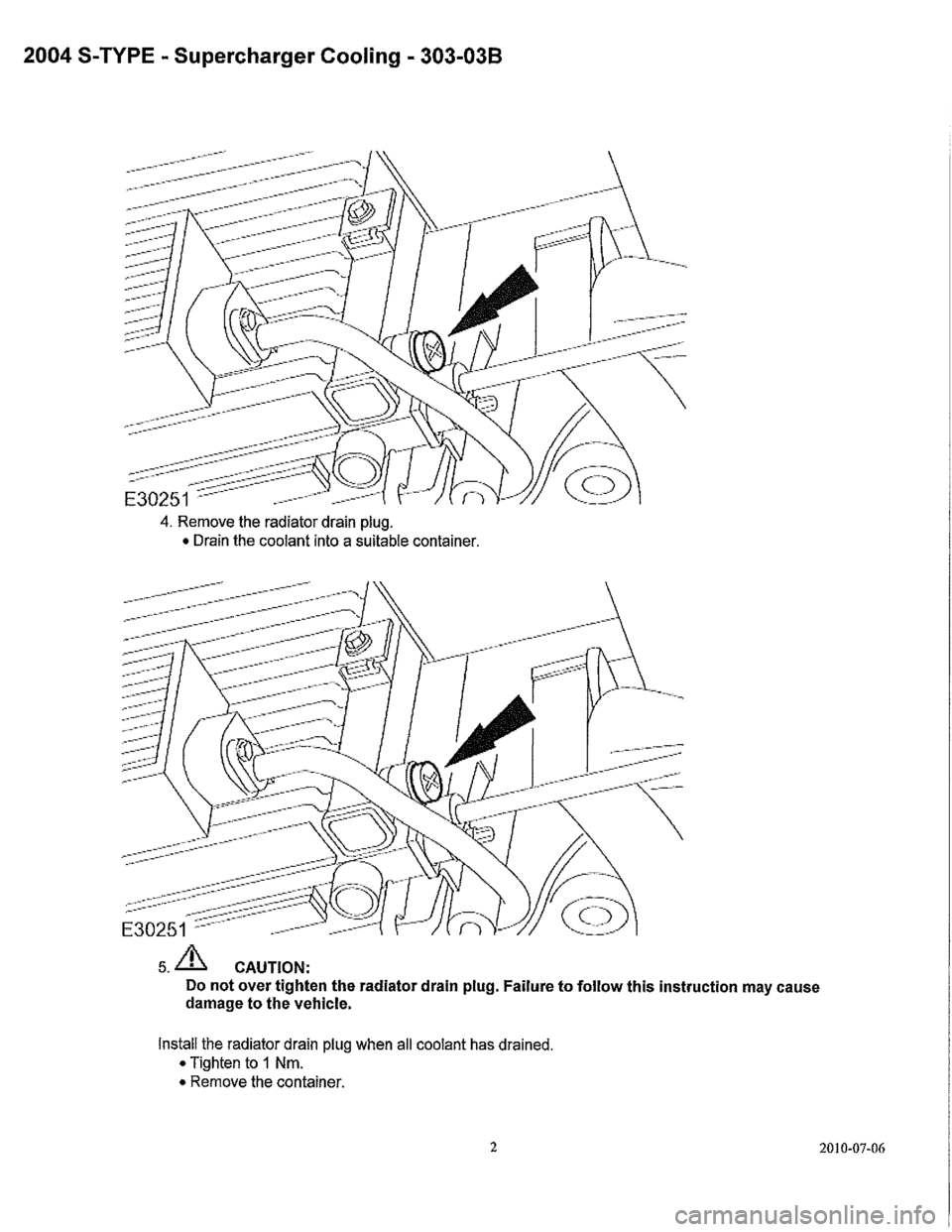 JAGUAR S TYPE 2005 1.G Supercharger Removal And Instalation Manual 