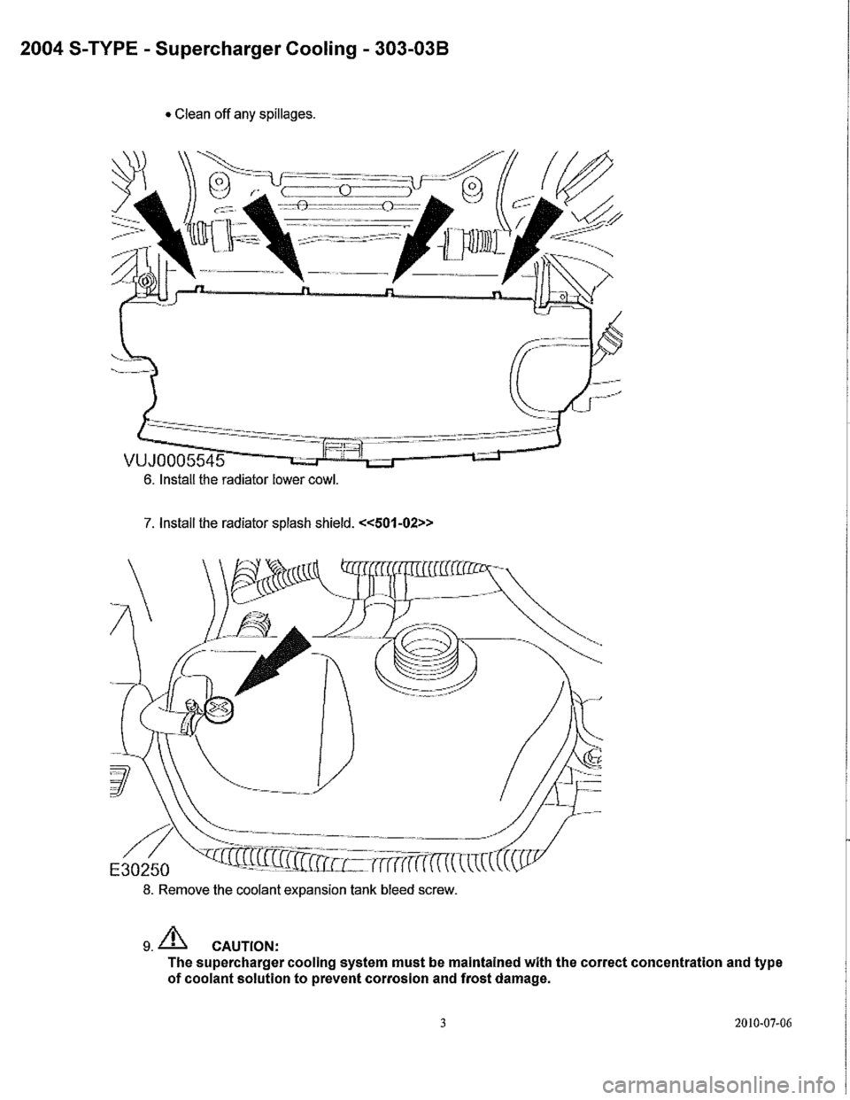 JAGUAR S TYPE 2005 1.G Supercharger Removal And Instalation Manual 