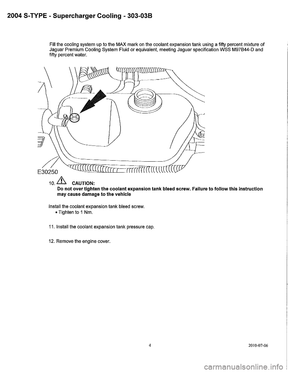 JAGUAR S TYPE 2005 1.G Supercharger Removal And Instalation Manual 