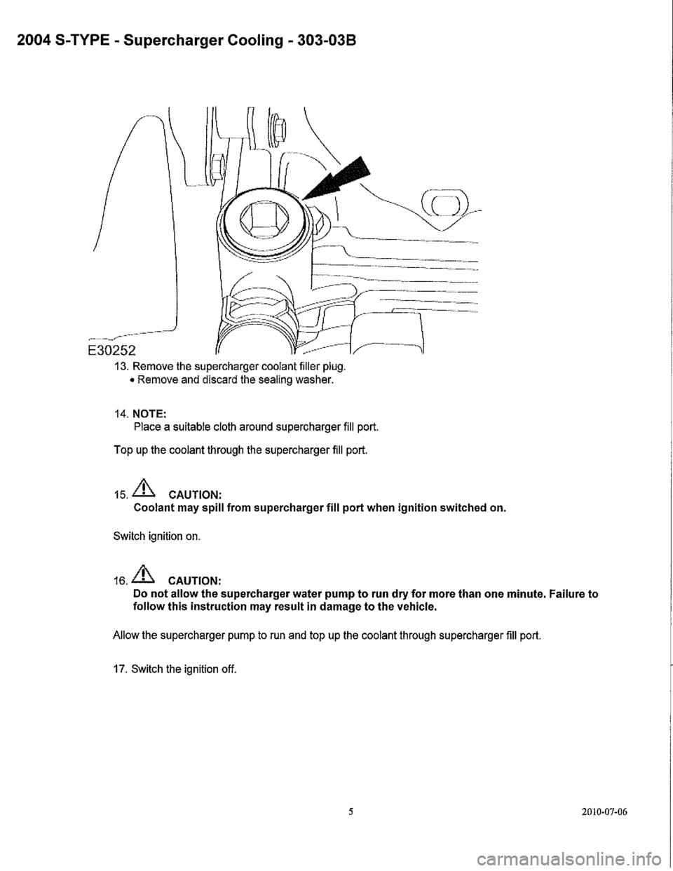 JAGUAR S TYPE 2005 1.G Supercharger Removal And Instalation Manual 