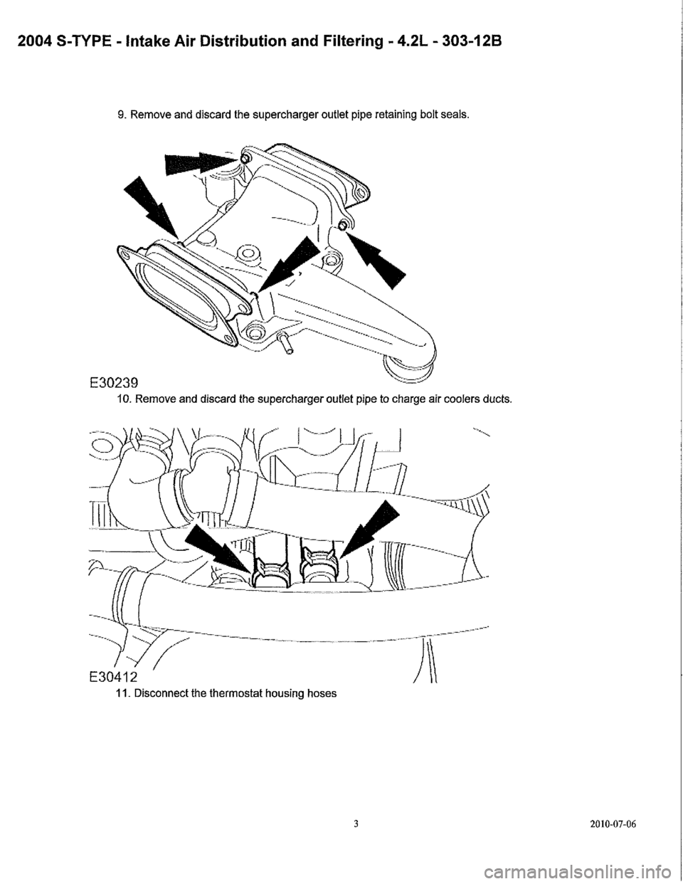 JAGUAR S TYPE 2005 1.G Supercharger Removal And Instalation Manual 