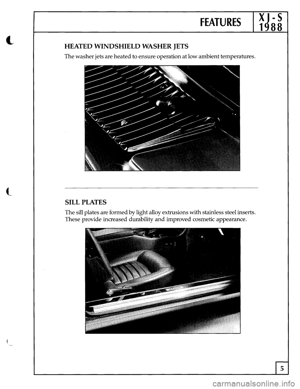 JAGUAR XJS 1988 1.G Update Manual 