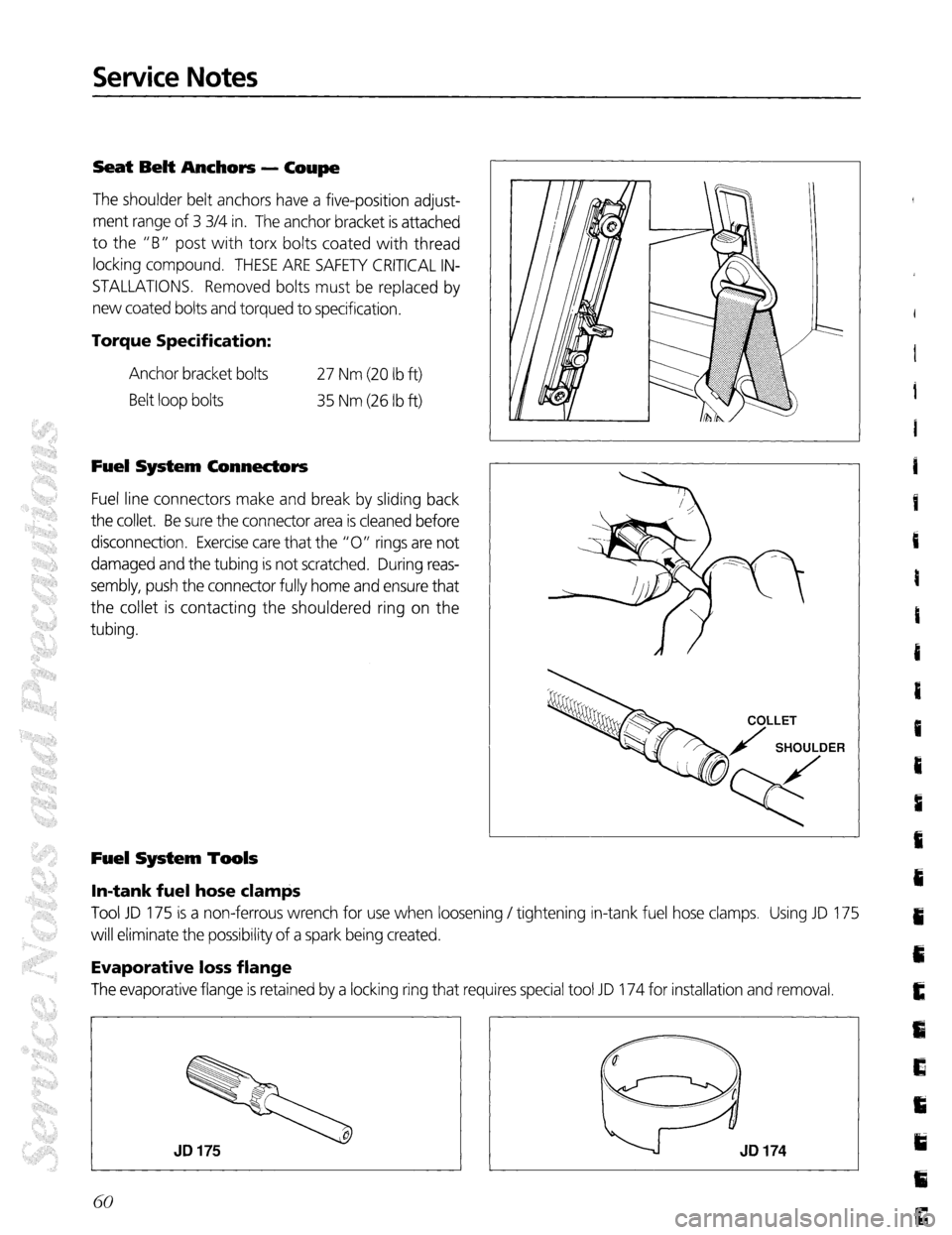 JAGUAR XJS 1992 1.G Technical Information Manual JAGUAR XJS 1992 1.G Technical Information Manual