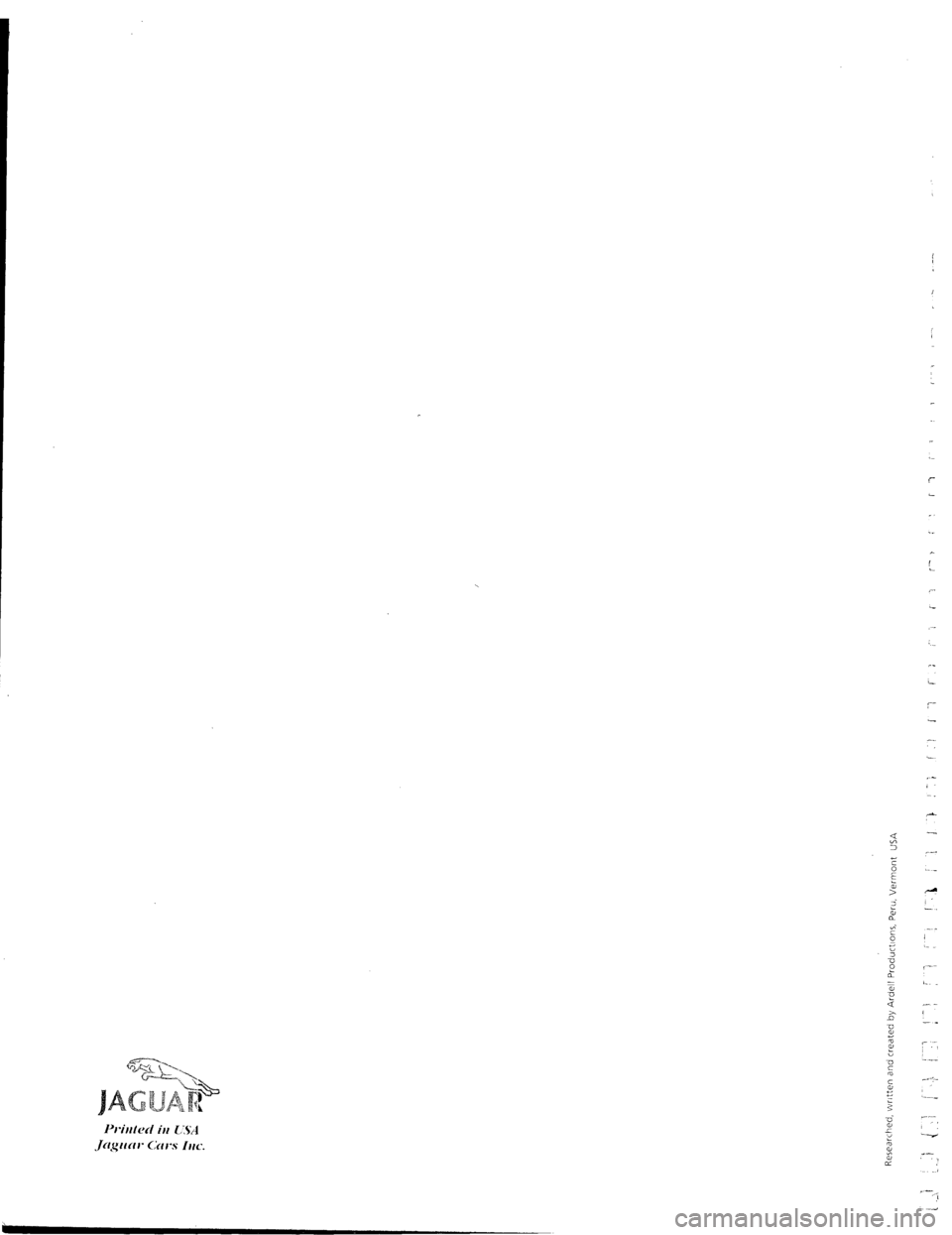 JAGUAR XJS 1992 1.G Technical Information Manual JAGUAR XJS 1992 1.G Technical Information Manual