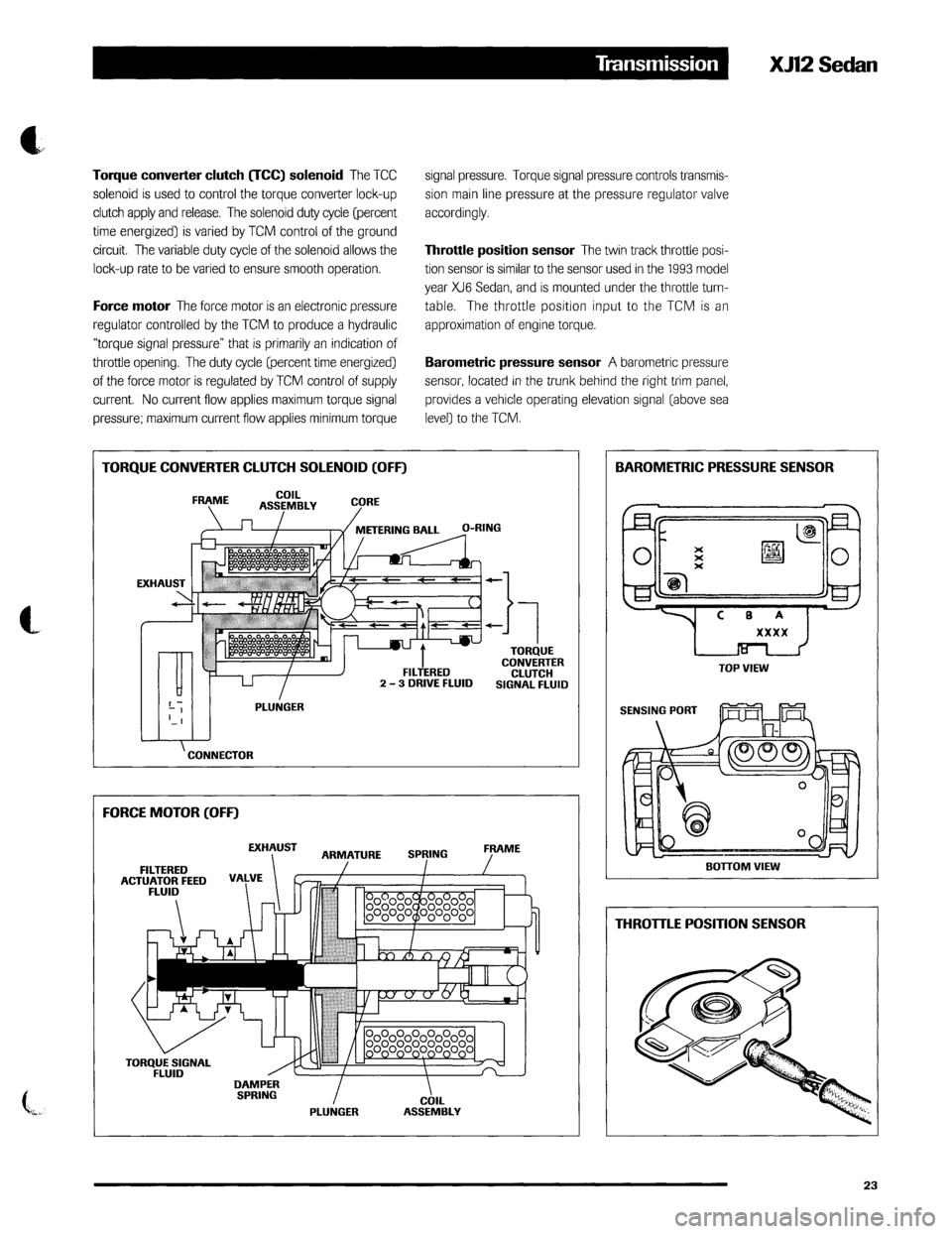 JAGUAR XJ12 1994 2.G Technical Information Manual JAGUAR XJ12 1994 2.G Technical Information Manual