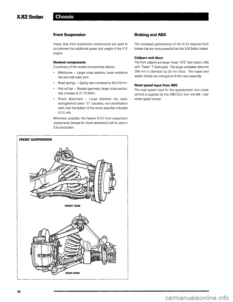 JAGUAR XJ12 1994 2.G Technical Information Manual JAGUAR XJ12 1994 2.G Technical Information Manual