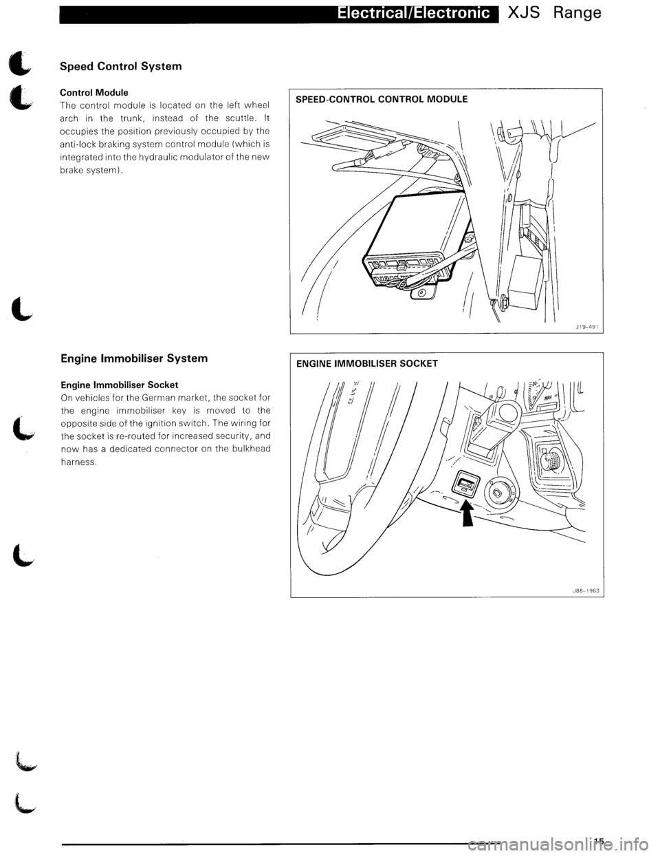 JAGUAR XJS 1995 2.G Update Manual 