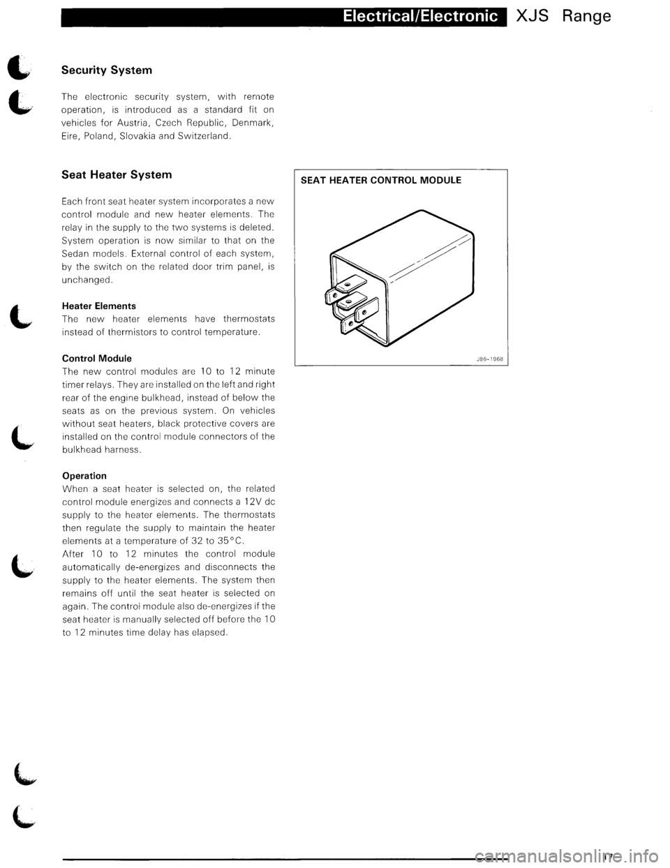 JAGUAR XJS 1995 2.G Update Manual 