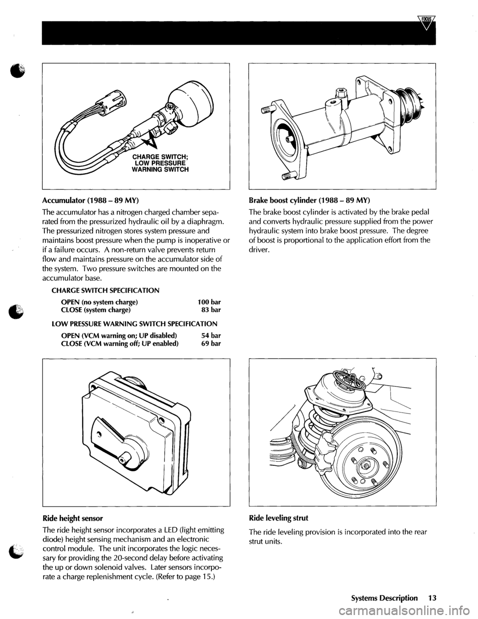 JAGUAR XJ40 1997 2.G Power System Hydraulic Manual 