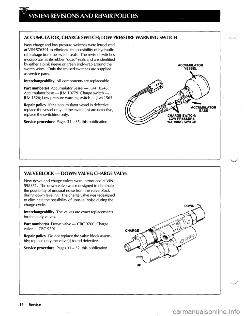 JAGUAR XJ40 1997 2.G Power System Hydraulic Manual 