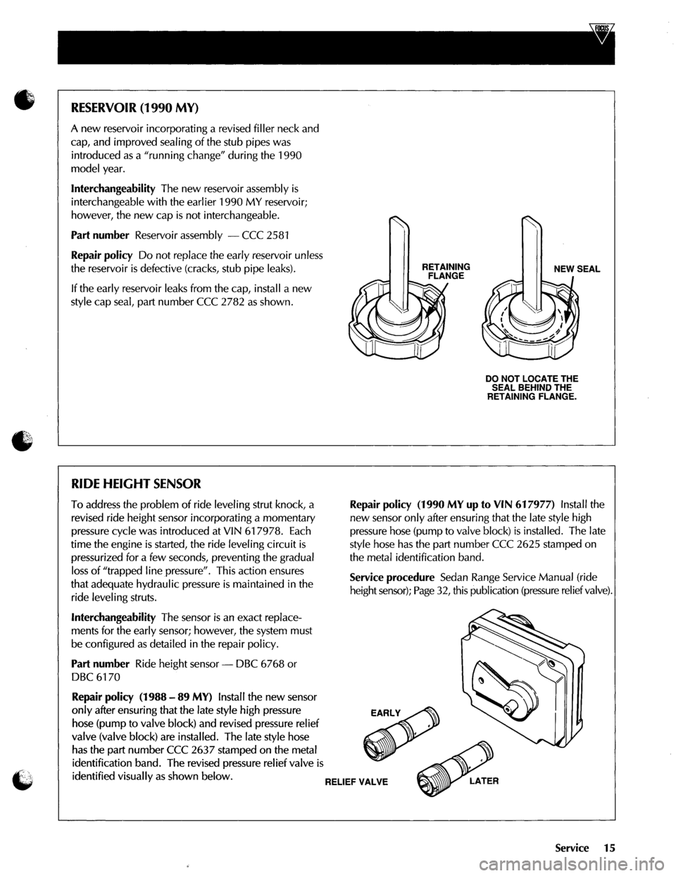 JAGUAR XJ40 1997 2.G Power System Hydraulic Manual 