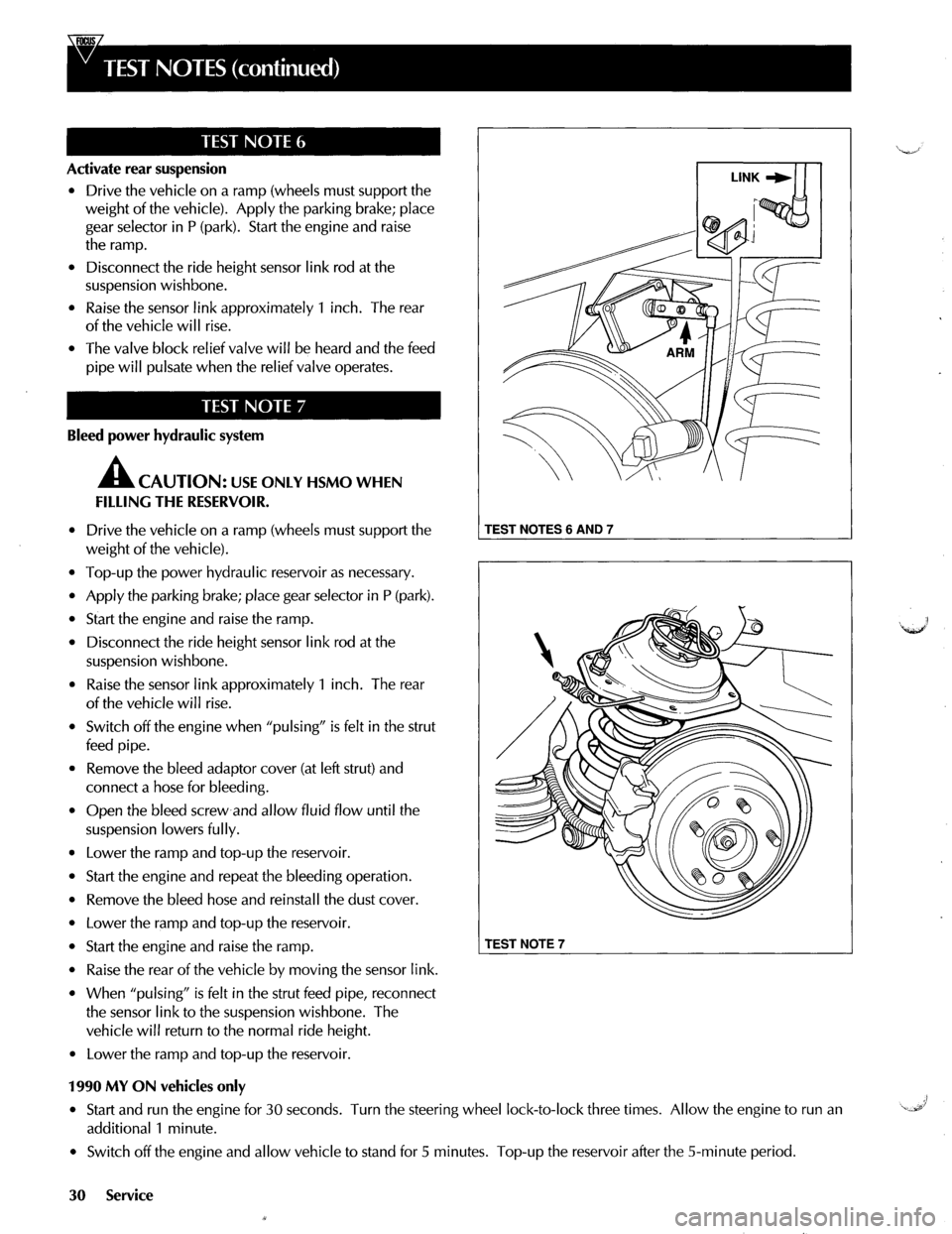 JAGUAR XJ40 1997 2.G Power System Hydraulic Manual 