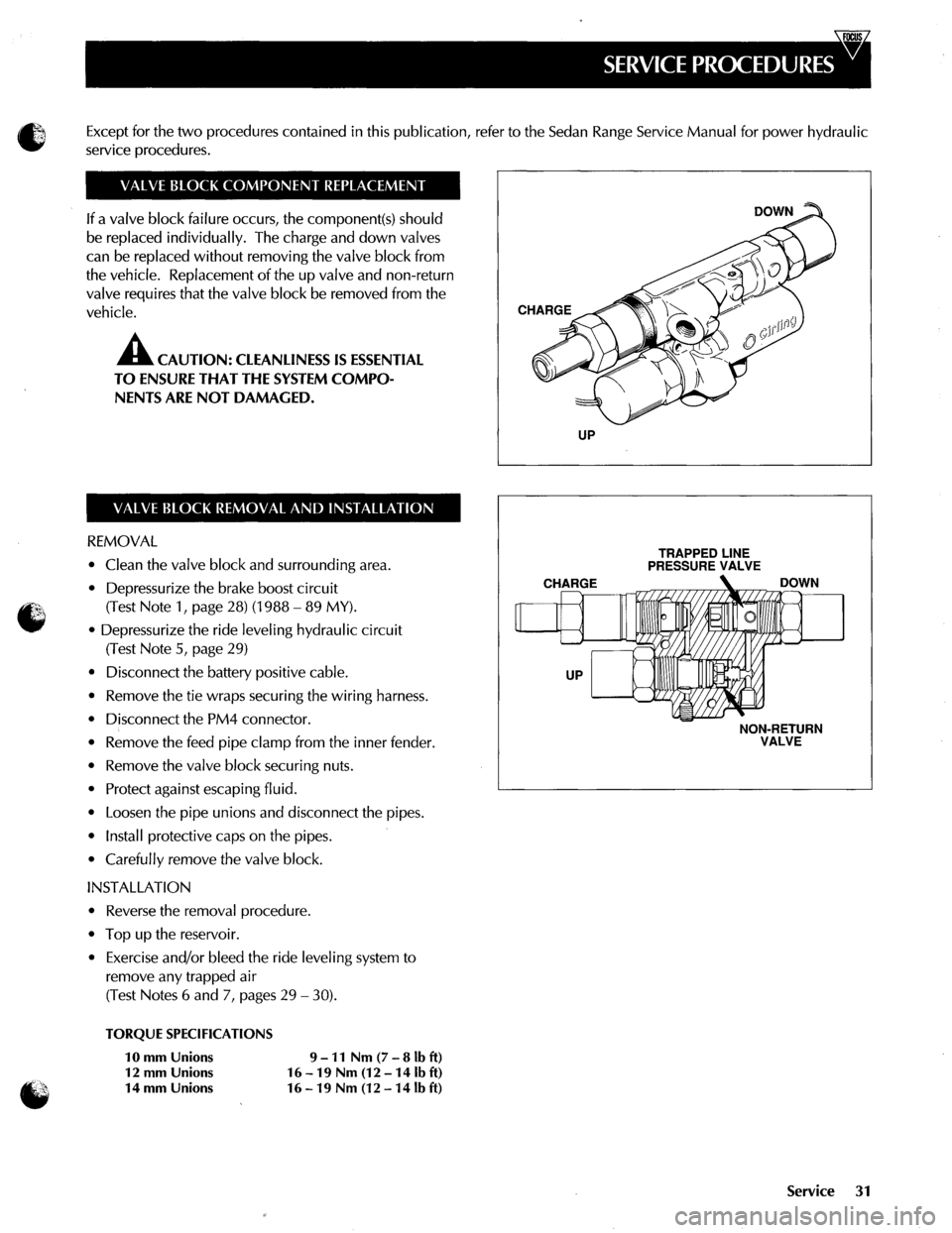 JAGUAR XJ40 1997 2.G Power System Hydraulic Manual 