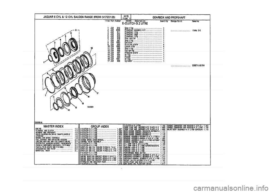 JAGUAR XJ 1994 2.G Parts Catalogue 1 