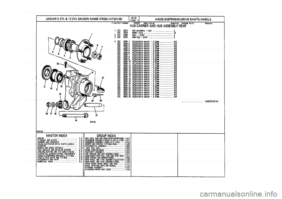 JAGUAR XJ 1994 2.G Parts Catalogue 1 JAGUAR XJ 1994 2.G Parts Catalogue 1