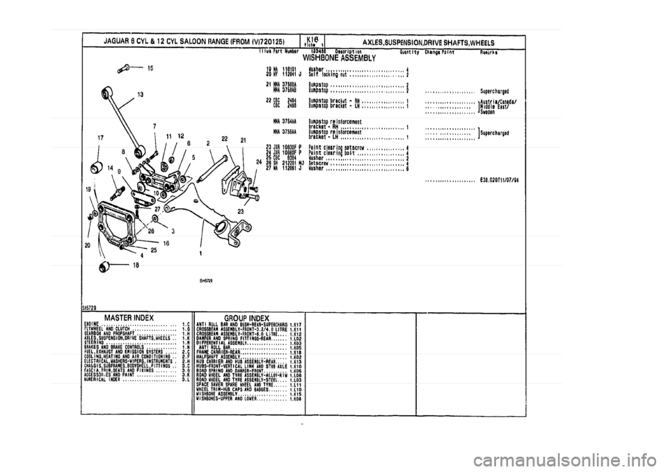 JAGUAR XJ 1994 2.G Parts Catalogue 1 JAGUAR XJ 1994 2.G Parts Catalogue 1