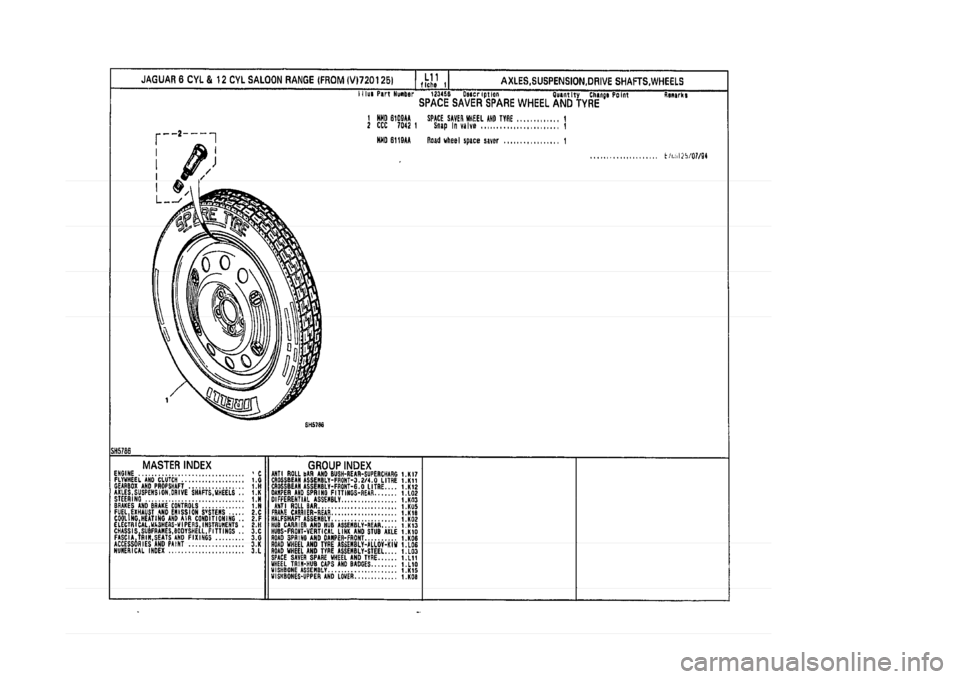 JAGUAR XJ 1994 2.G Parts Catalogue 1 JAGUAR XJ 1994 2.G Parts Catalogue 1