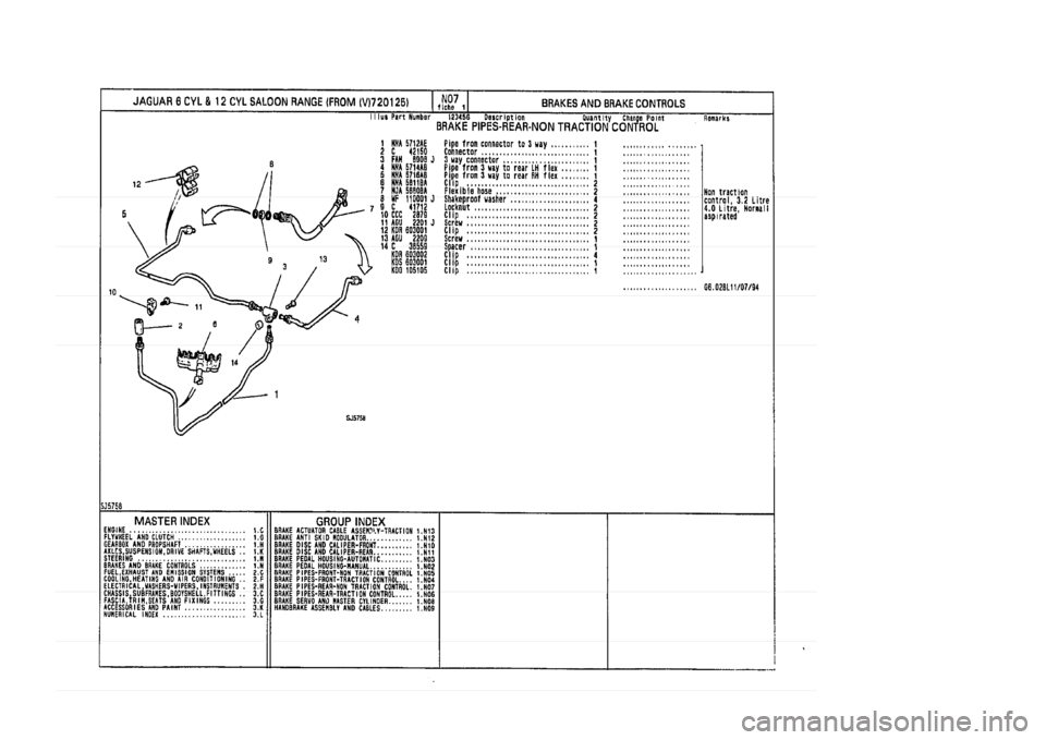 JAGUAR XJ 1994 2.G Parts Catalogue 1 JAGUAR XJ 1994 2.G Parts Catalogue 1