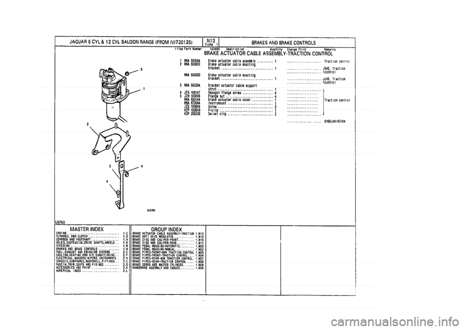 JAGUAR XJ 1994 2.G Parts Catalogue 1 JAGUAR XJ 1994 2.G Parts Catalogue 1