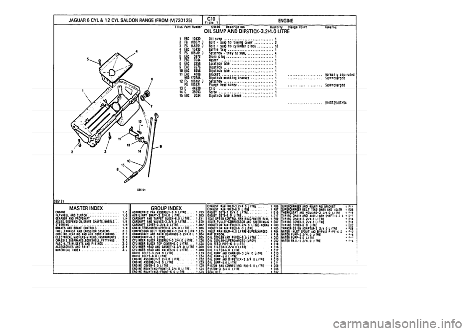 JAGUAR XJ 1994 2.G Parts Catalogue 1 