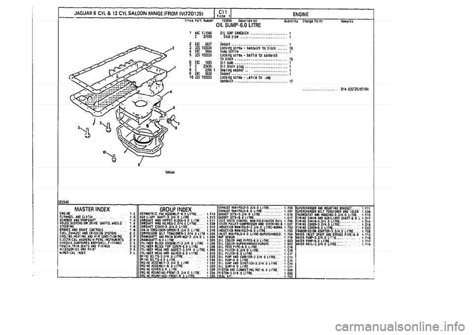 JAGUAR XJ 1994 2.G Parts Catalogue 1 