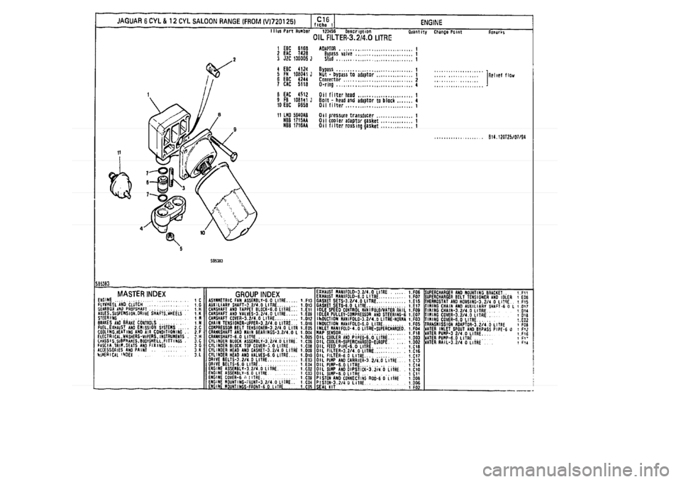 JAGUAR XJ 1994 2.G Parts Catalogue 1 