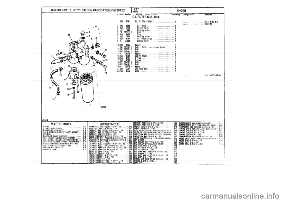 JAGUAR XJ 1994 2.G Parts Catalogue 1 