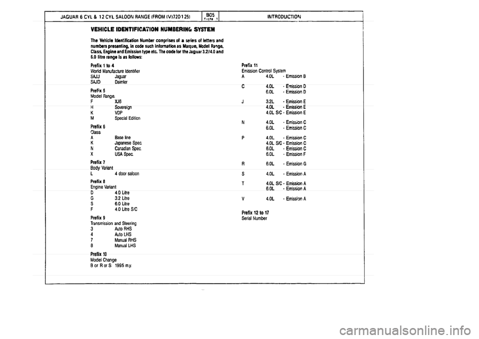 JAGUAR XJ 1994 2.G Parts Catalogue 1 JAGUAR XJ 1994 2.G Parts Catalogue 1