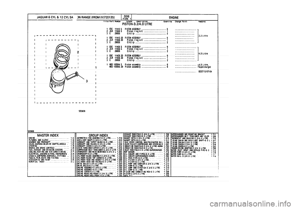 JAGUAR XJ 1994 2.G Parts Catalogue 1 JAGUAR XJ 1994 2.G Parts Catalogue 1