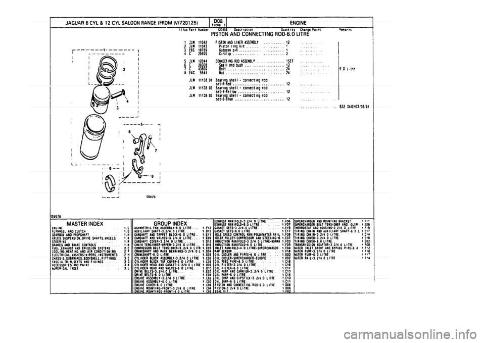 JAGUAR XJ 1994 2.G Parts Catalogue 1 