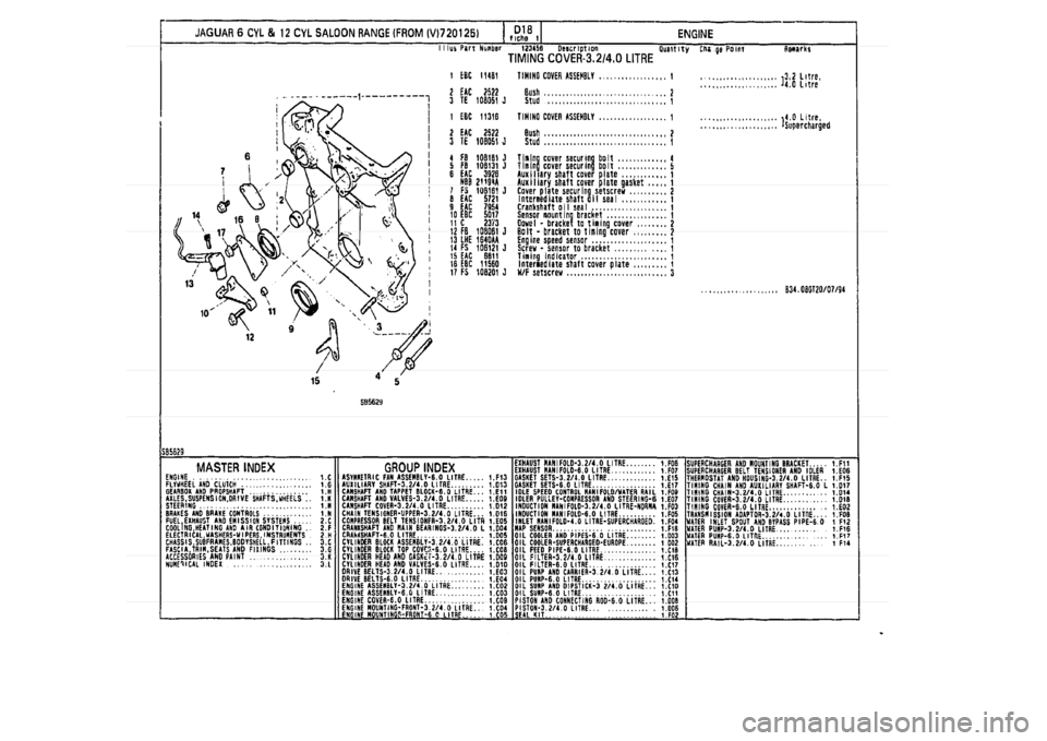 JAGUAR XJ 1994 2.G Parts Catalogue 1 JAGUAR XJ 1994 2.G Parts Catalogue 1
