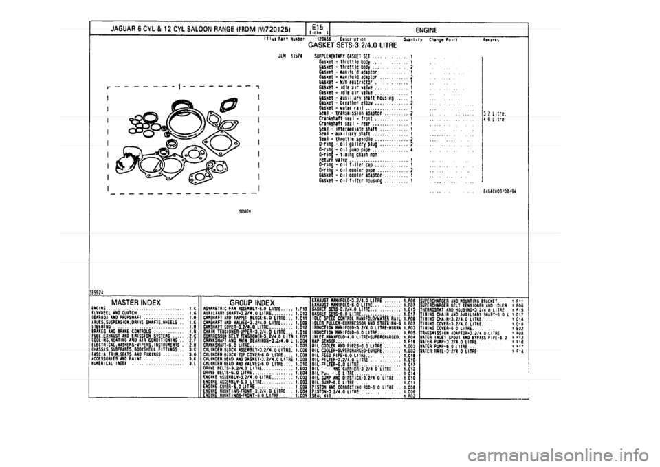 JAGUAR XJ 1994 2.G Parts Catalogue 1 JAGUAR XJ 1994 2.G Parts Catalogue 1