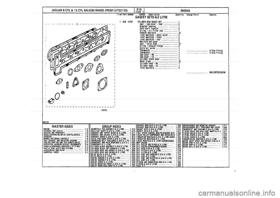 JAGUAR XJ 1994 2.G Parts Catalogue 1 JAGUAR XJ 1994 2.G Parts Catalogue 1