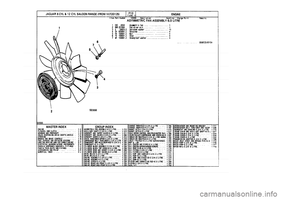 JAGUAR XJ 1994 2.G Parts Catalogue 1 JAGUAR XJ 1994 2.G Parts Catalogue 1