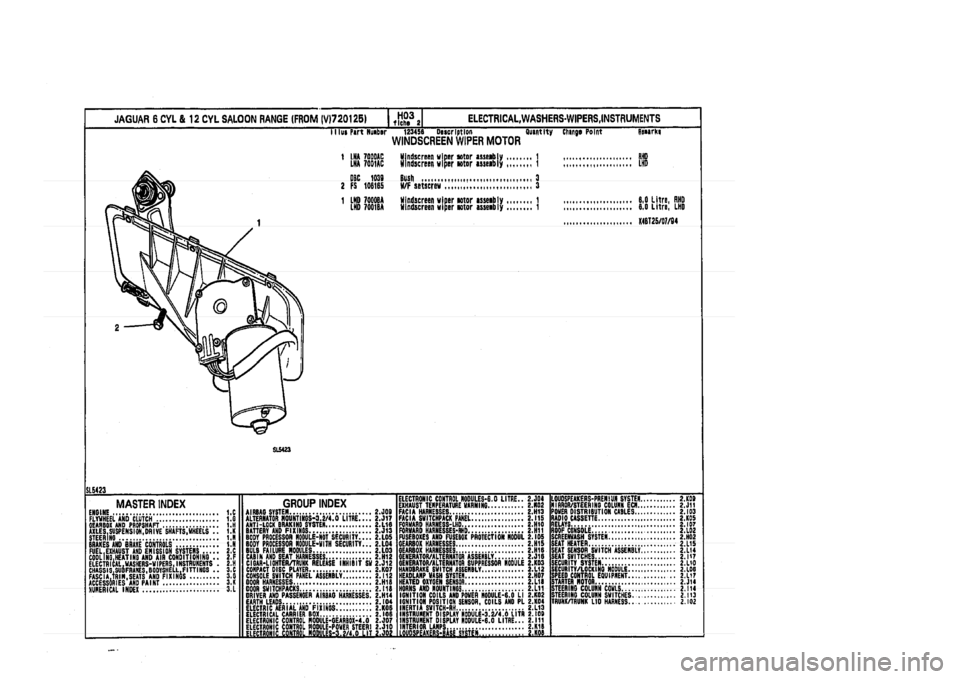 JAGUAR XJ 1994 2.G Parts Catalogue 2 JAGUAR XJ 1994 2.G Parts Catalogue 2