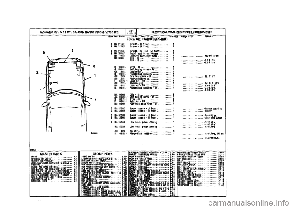 JAGUAR XJ 1994 2.G Parts Catalogue 2 JAGUAR XJ 1994 2.G Parts Catalogue 2