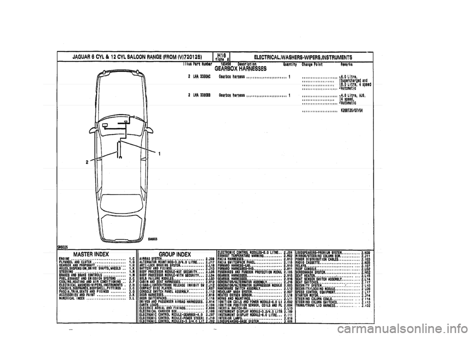 JAGUAR XJ 1994 2.G Parts Catalogue 2 