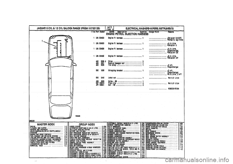 JAGUAR XJ 1994 2.G Parts Catalogue 2 