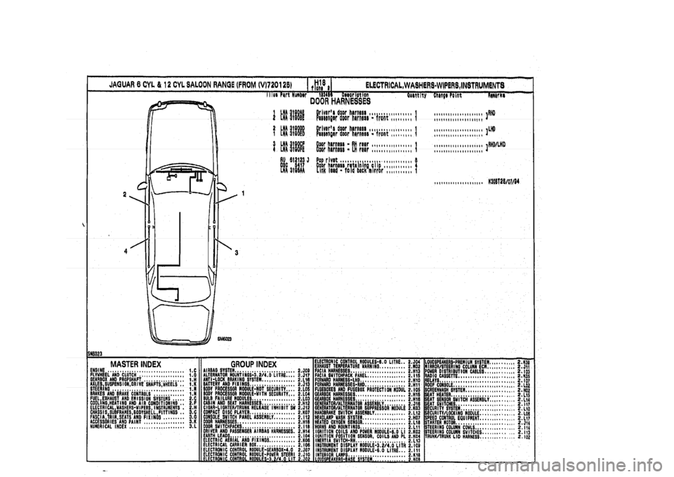 JAGUAR XJ 1994 2.G Parts Catalogue 2 