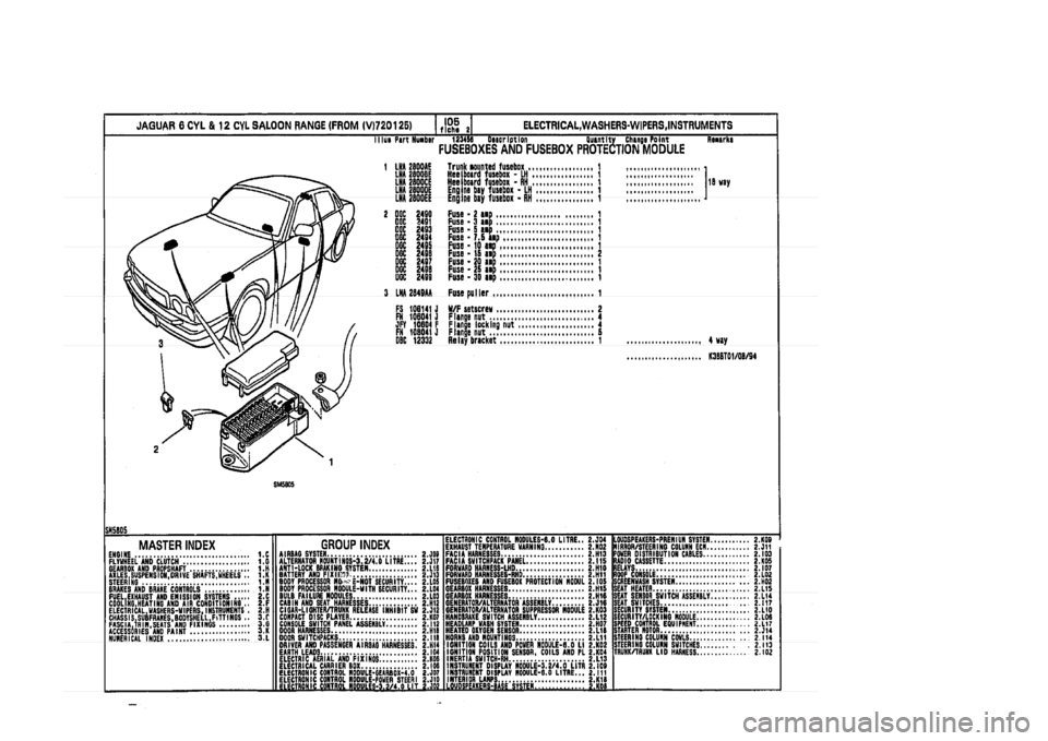 JAGUAR XJ 1994 2.G Parts Catalogue 2 