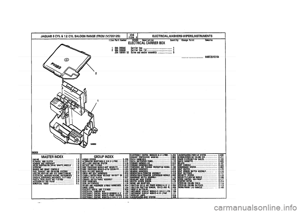 JAGUAR XJ 1994 2.G Parts Catalogue 2 