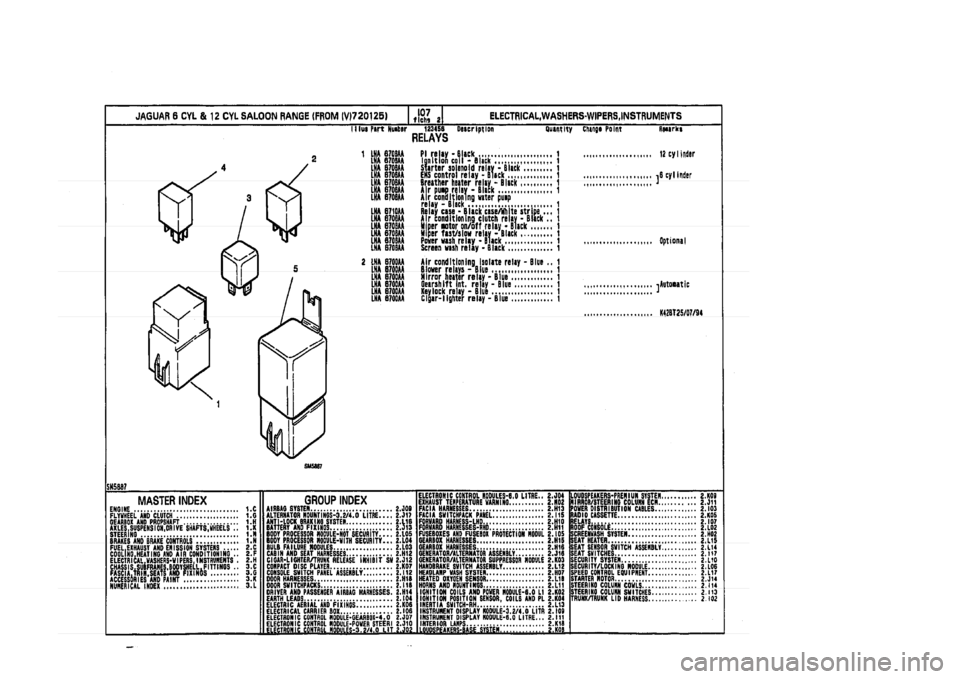 JAGUAR XJ 1994 2.G Parts Catalogue 2 