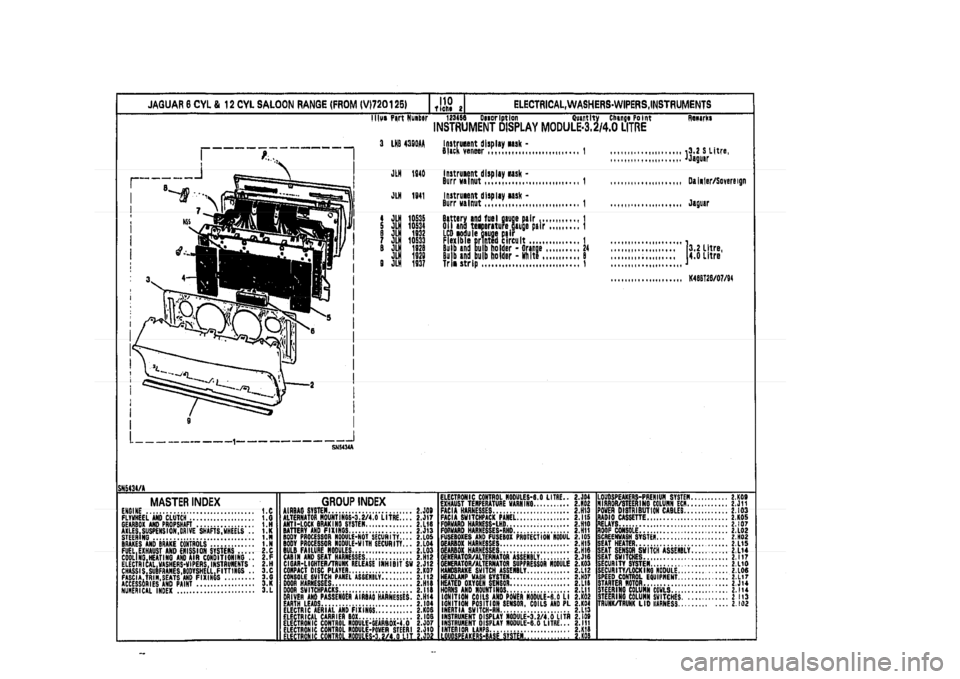JAGUAR XJ 1994 2.G Parts Catalogue 2 
