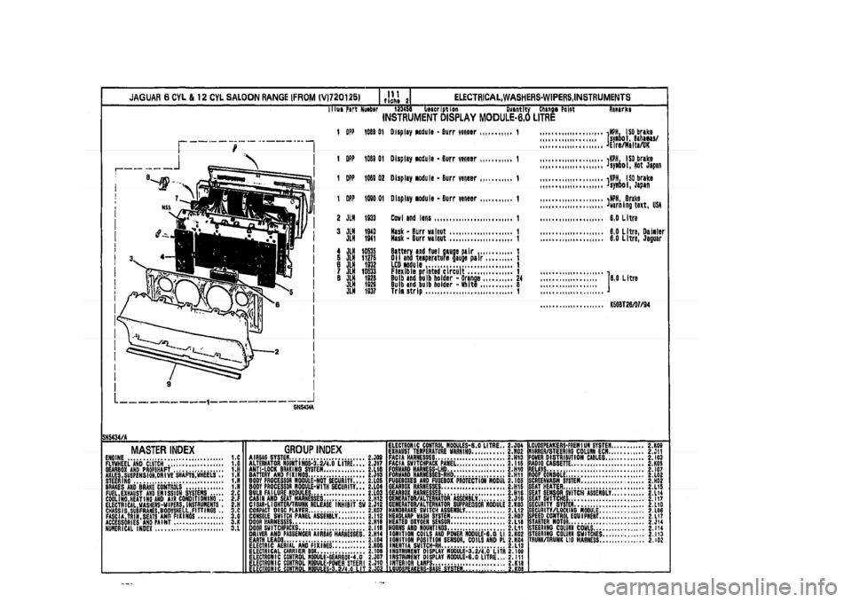 JAGUAR XJ 1994 2.G Parts Catalogue 2 