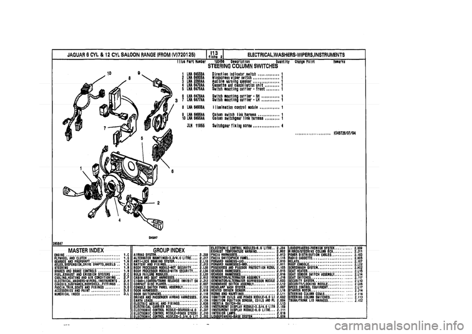 JAGUAR XJ 1994 2.G Parts Catalogue 2 