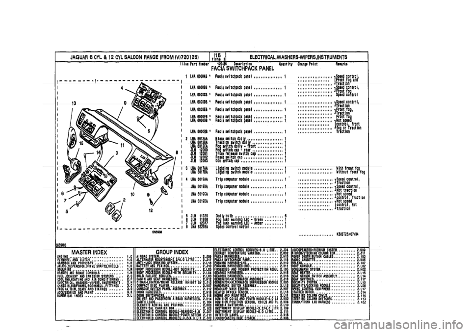 JAGUAR XJ 1994 2.G Parts Catalogue 2 
