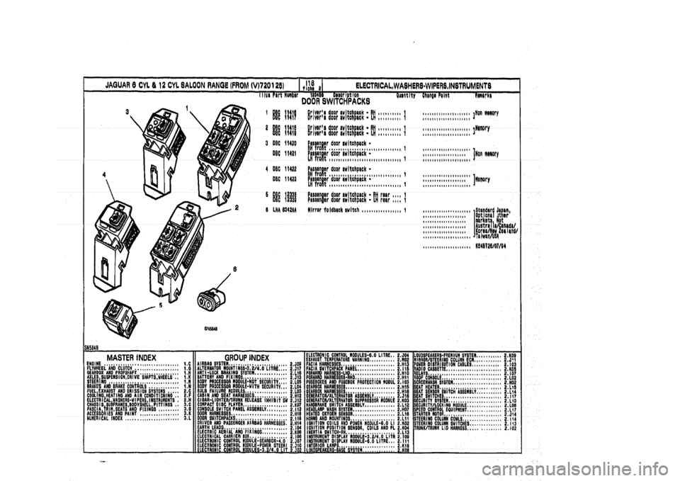 JAGUAR XJ 1994 2.G Parts Catalogue 2 