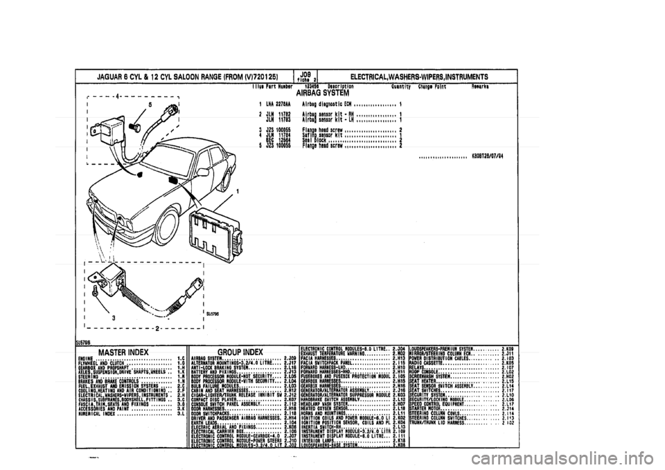 JAGUAR XJ 1994 2.G Parts Catalogue 2 