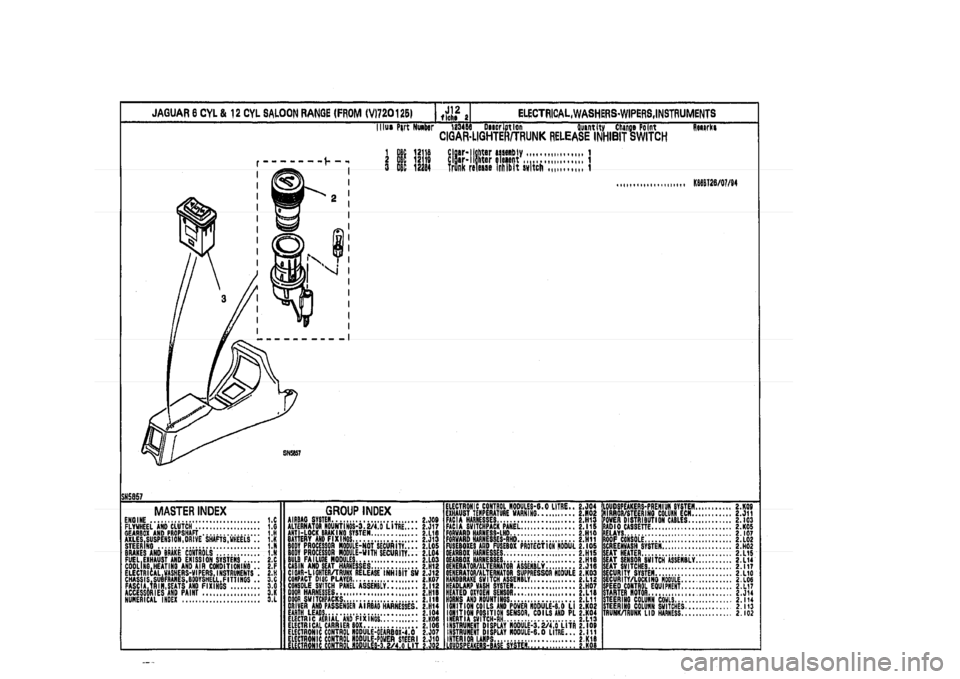JAGUAR XJ 1994 2.G Parts Catalogue 2 