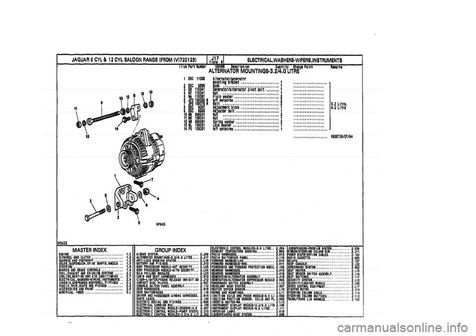 JAGUAR XJ 1994 2.G Parts Catalogue 2 